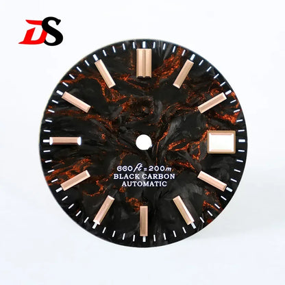 Lava Carbon Fiber No Lume NH35 NH38 Movement 28.5mm