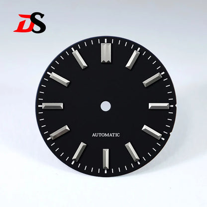 Sunburst Matte Black No Date Dial for NH38 NH35 28.5mm