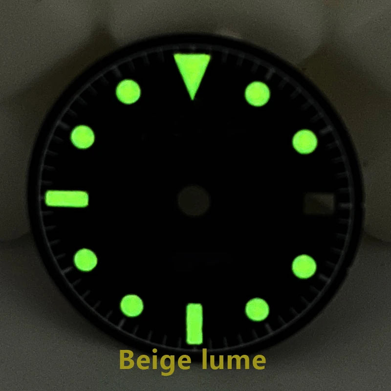 28.5mm Retro SUB Dial Beige Lume Suitable for NH35NH34 Movement