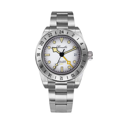 RMALTI 38.5mm Retro Bgw9 C3 Lume Sapphire Glass Bezel Luxury Men's Automatic Mechanical Watch 10ATM GMT NH34A Movement