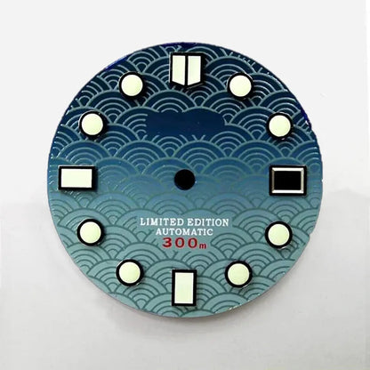 Wave Dial Refit 28.5mm NH35 Movement BGW9 C3 Lume