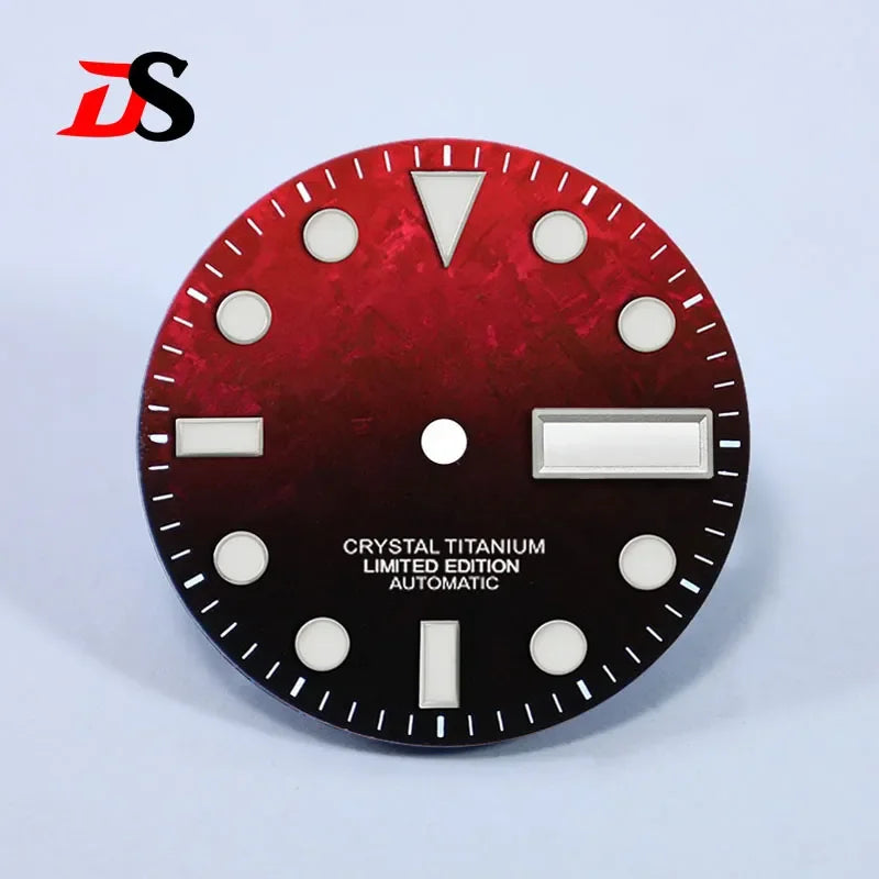 SUB 28.5mm Dial BGW9 C3 Lume Ice Crystal Titanium for NH35 NH36 Movement