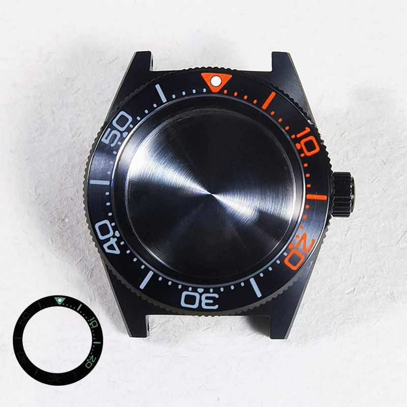 62MAS 40mm Black Case PVD Stainless Steel Case Sapphire Glass AR Coating NH34GMT NH35 Arab Bezel Ceramic