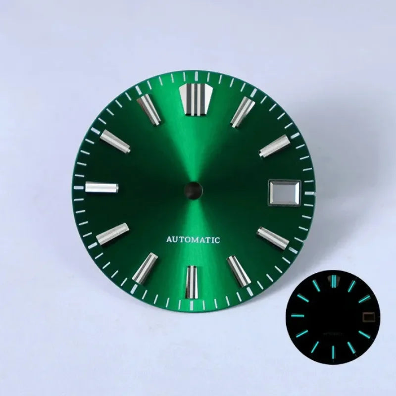 28.5mm Sunburst Dial GS MOD Blue Lume NH35 Movement No Lume