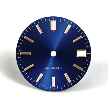 28.5mm Sunburst Matte Black Dial No Lume for NH38 NH35 Automatic Movement