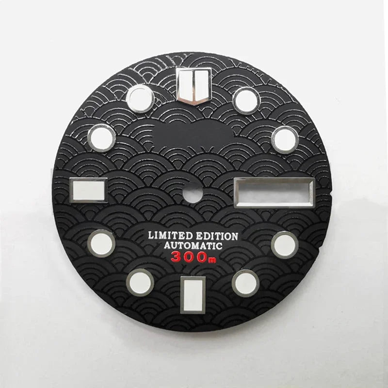 28.5mm Wave Dial Refit BGW9 C3 Lume for NH35 Movement