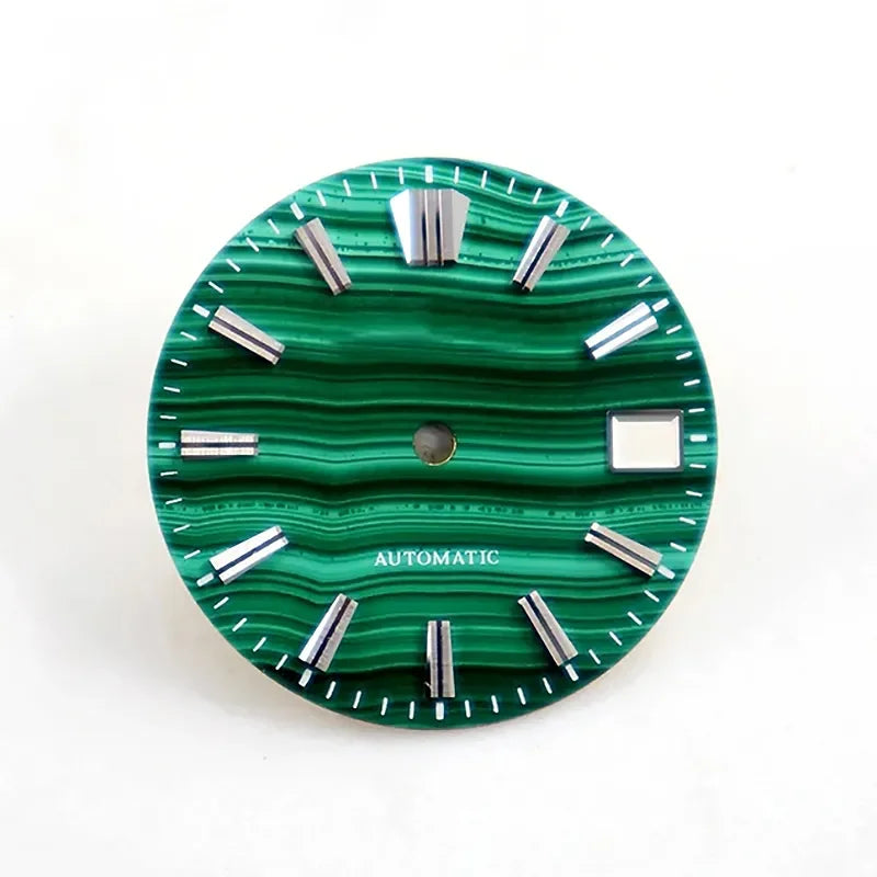 28.5mm Malachite Dial No Lume for Nh35NH36 Movement Natural Stone BGW9 C3 Lume
