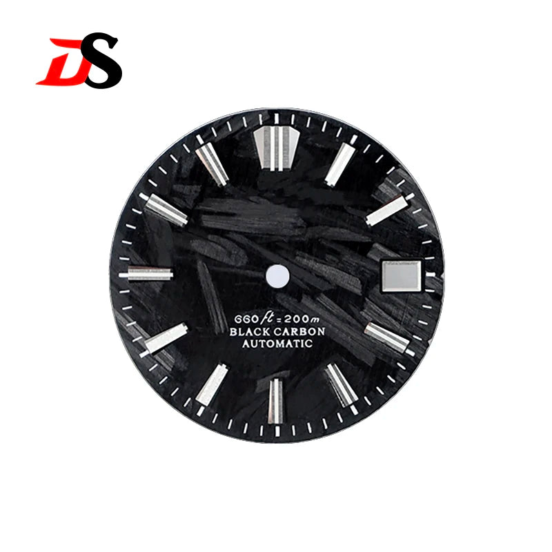 Carbon Fiber Dial GS Index Blue Support Custom Logo NH34 NH35 28.5mm