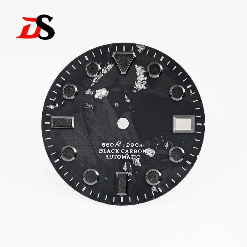 Natural Carbon Fiber Dial 28.5mm GS Diving Index Blue Lume NH35