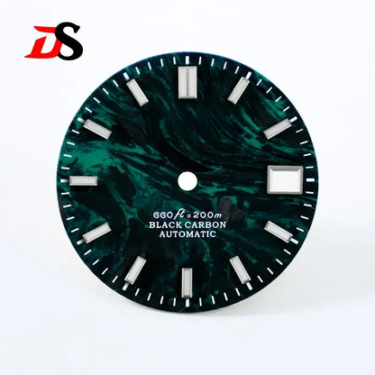 NH35 Dial Lava Carbon Fiber BGW9 Lume for NH38 Movement 28.5MM