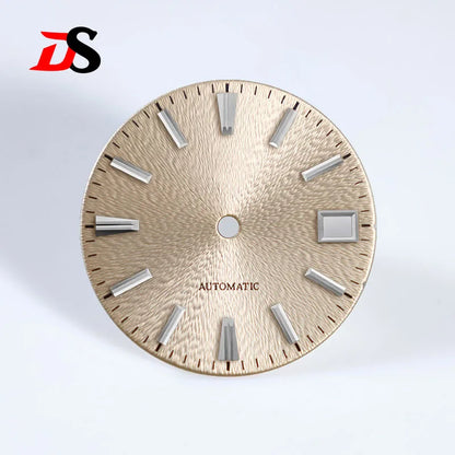 28.5mm Red Sunburst GS No Lume Invisible Textured Dial NH35 Movement