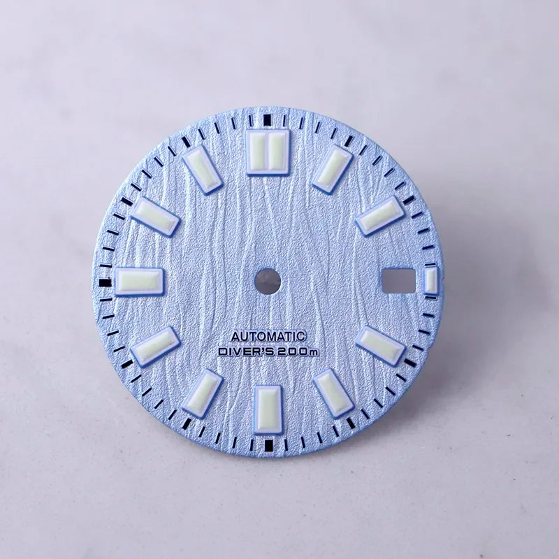 28.5mm Wave Birch Dial Green Lume NH35 Movement