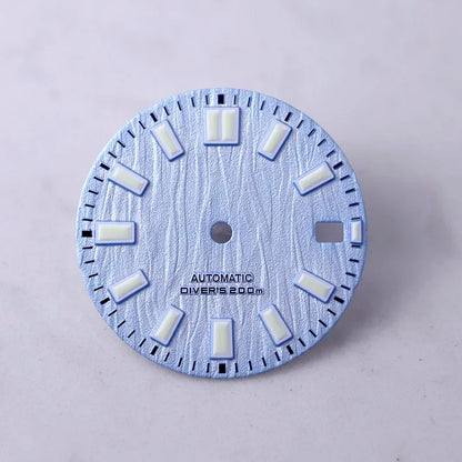 28.5mm Wave Birch Dial Green Lume NH35 Movement