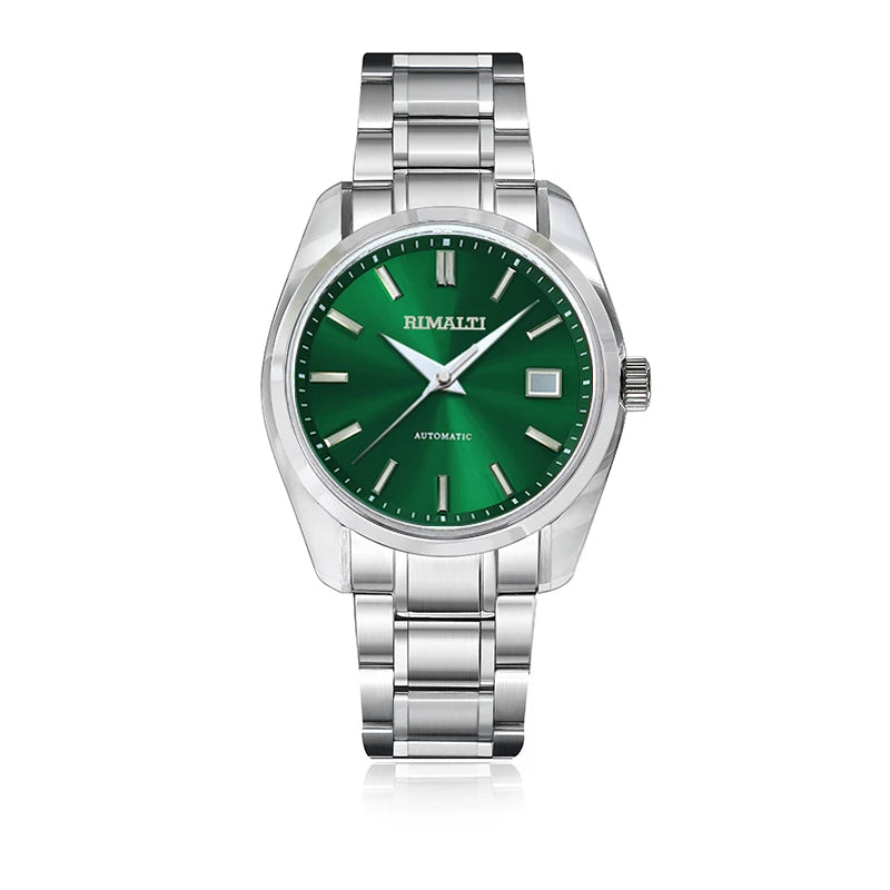 RIMALTI 40mm44gs Case Sapphire Crystal Sunburst Mechanical Men's Watch GMT NH35NH34 Suitable for 32.5mm Dial