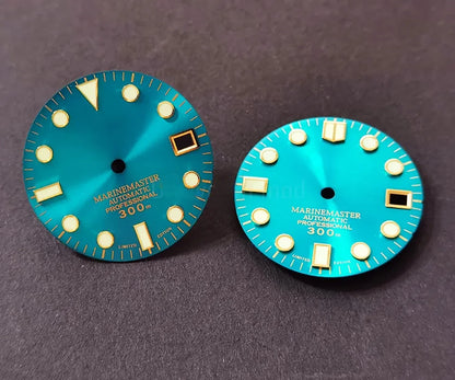 28.5mm Sunburst Matte Dial Gold YM Index BWG9 C3 Lume NH35NH36 Movement