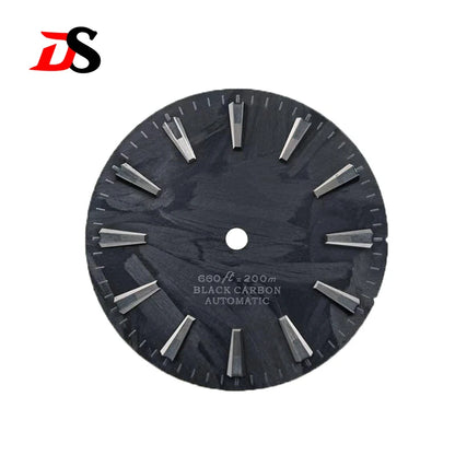 Black 28.5mm Carbon Fiber Dial No Date Series NH35 ETA2824 SW200 MIYOTA 9015 9039 Movement