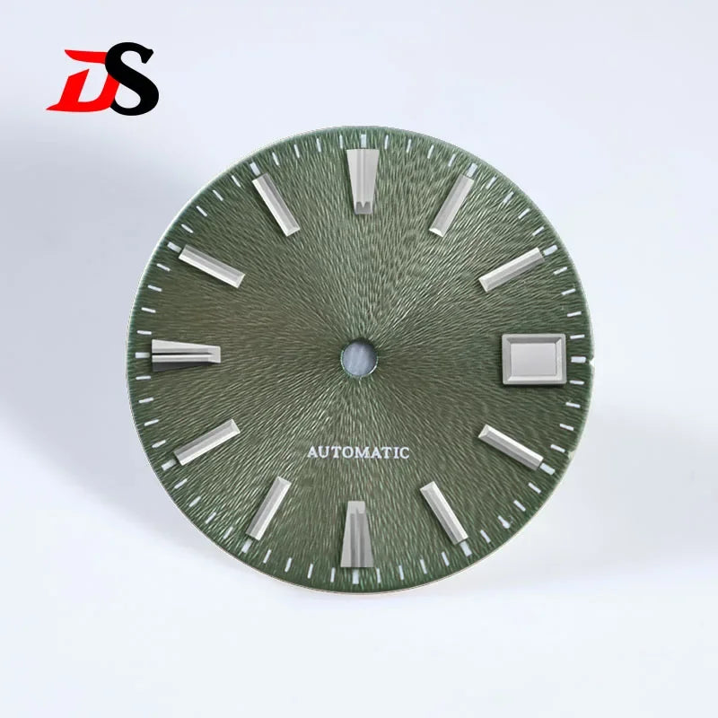 28.5mm Red Sunburst GS No Lume Invisible Textured Dial NH35 Movement