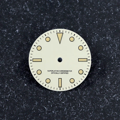 28.5mm Retro SUB Dial Beige Lume Suitable for NH35NH34 Movement
