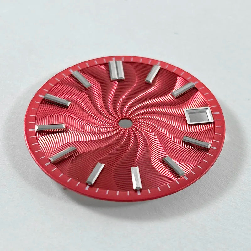 Guilloche Watch Dial 28.5mm No Lume NH35 Sterile Ice Blue Smoky Purple NH34 NH38 No Date