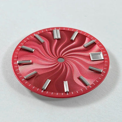 Guilloche Watch Dial 28.5mm No Lume NH35 Sterile Ice Blue Smoky Purple NH34 NH38 No Date