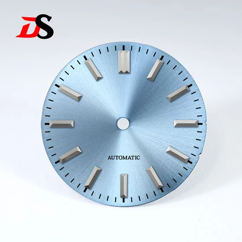 Sunburst Matte Black No Date Dial for NH38 NH35 28.5mm