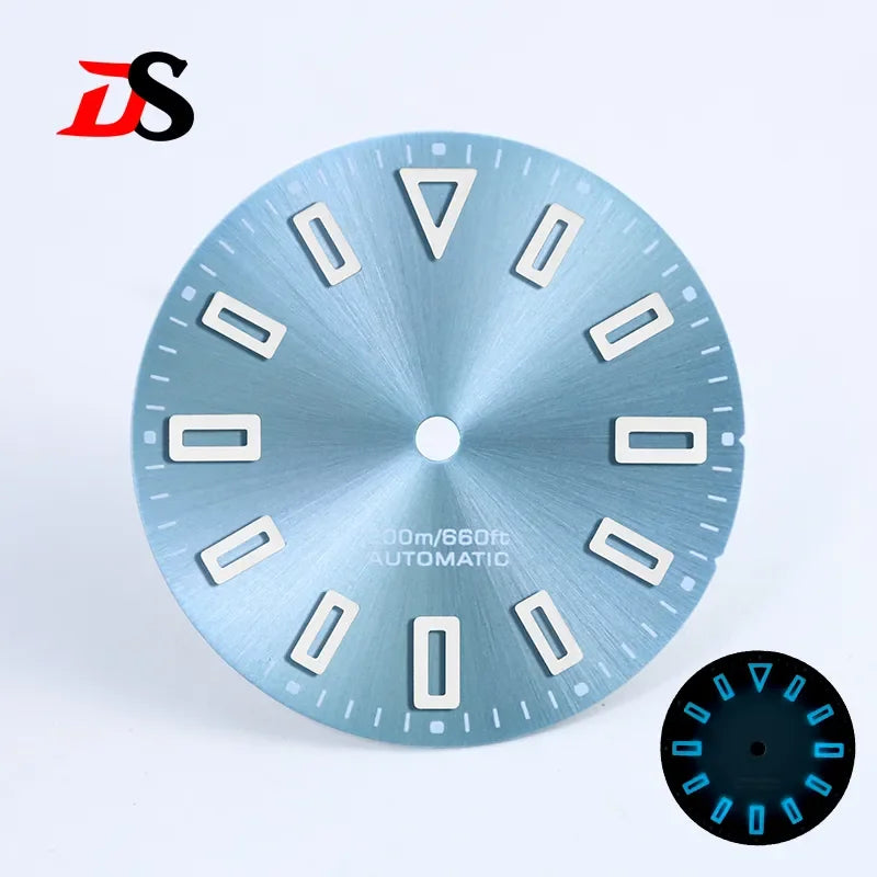 Sunburst 28.5mm Dial Hollow Index BGW9 Lume for NH35/ETA2824/MIYOTA 9015 Movement No Date