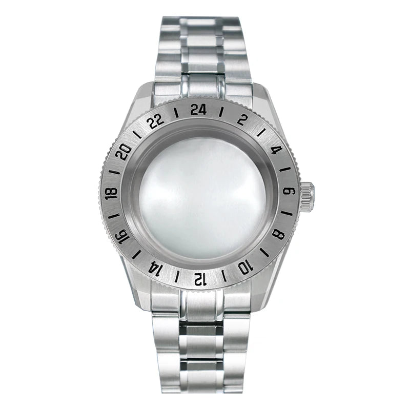 38mm Case with Bezel 38x30.6mm One-way Rotating Sapphire Crystal AR