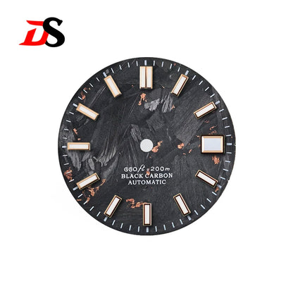 Carbon Fiber Dial NH35NH34 28.5MM Blue Lume Date Finger Part Supports Personalized Customization Logo Text