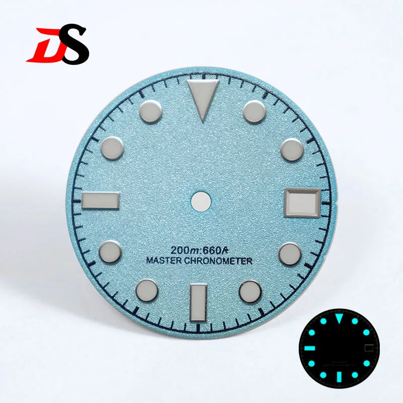 NH35 Sunburst Dial Tu-dor Red Blue Lume Date NH38 NH34 Movement Matte Dial
