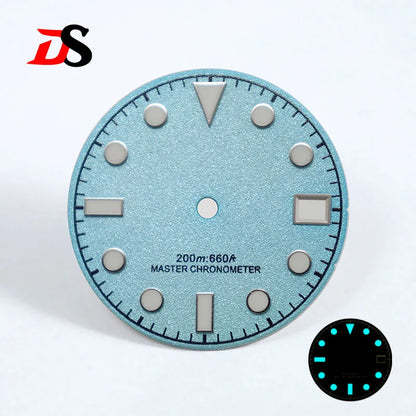 NH35 Sunburst Dial Tu-dor Red Blue Lume Date NH38 NH34 Movement Matte Dial