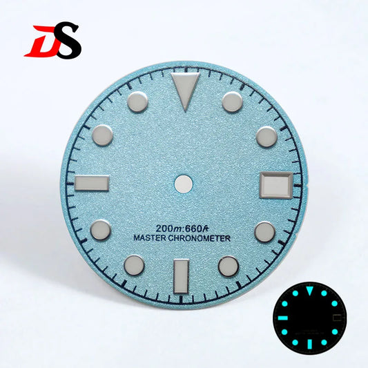 NH35 Sunburst Dial Tu-dor Red Blue Lume Date NH38 NH34 Movement Matte Dial