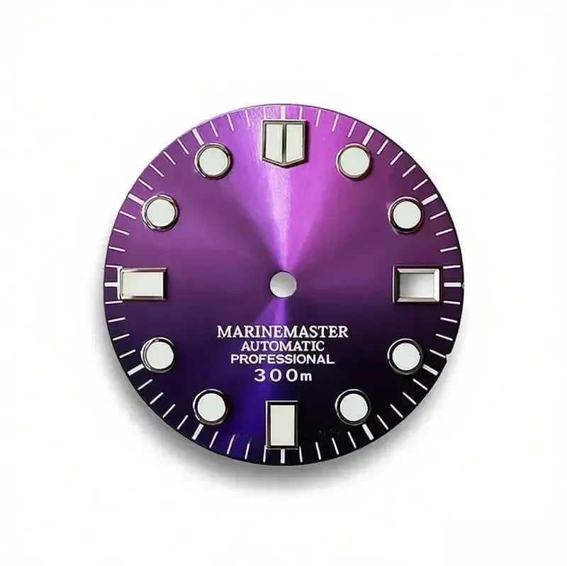 28.5mm Silver Marinemaster MM Index Dial BGW9 C3 Lume NH35NH36 Movement