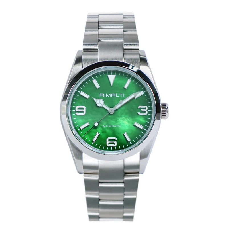 RIMALTI Man Luxury Watch 36mm Blue Lume Fashion Classic Casual Watch Unisex Automatic Mechanical Movement 10Bar