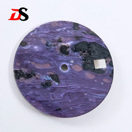 28.5Mm Naturale Violet Dragon Spar Dial Blank NH38Miyota9015NH35 Date/no Date Stone Dial