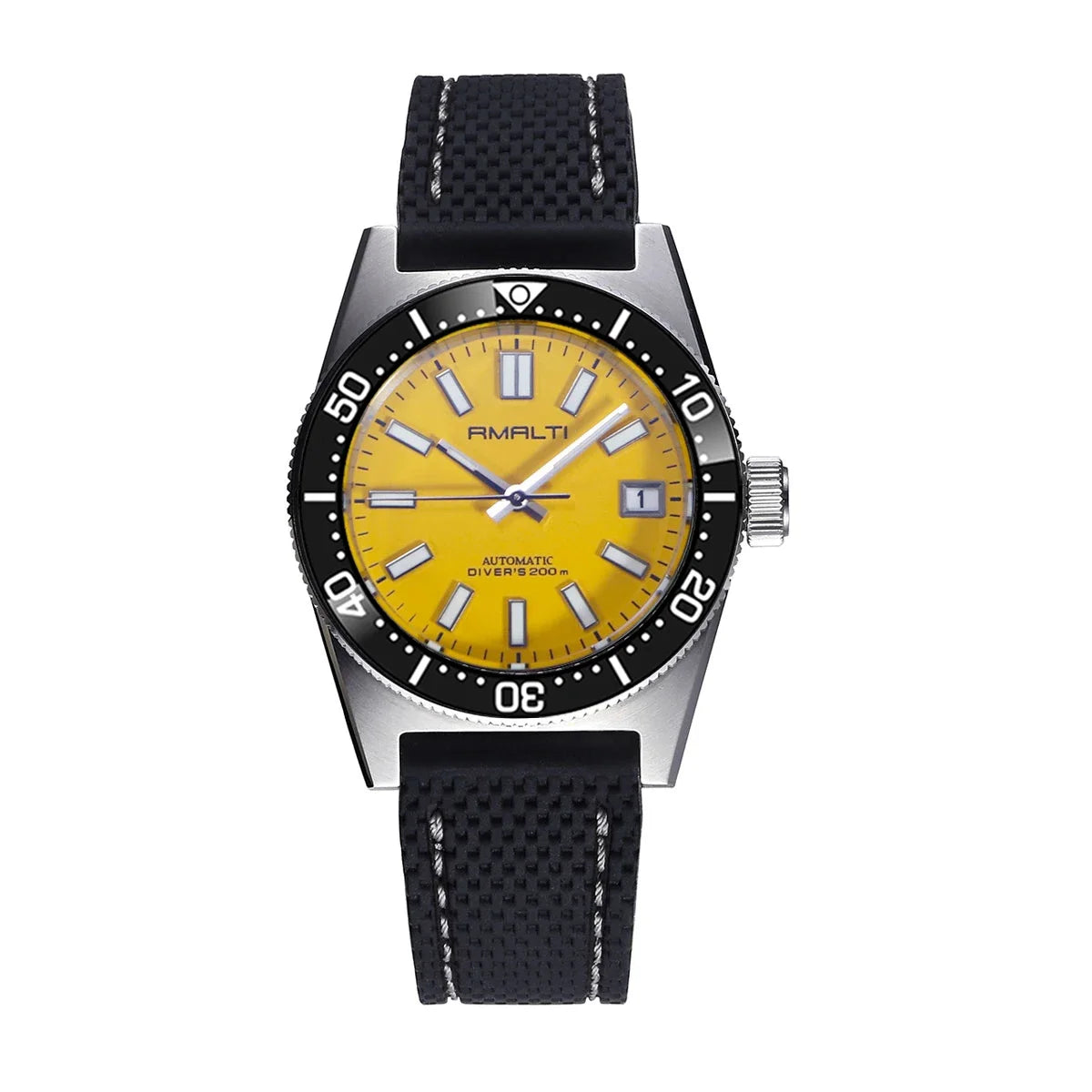 RMALTI 62MAS 40mm Watch Sunburst Dial Men's Watch Nh35 Automatic Mechanical Waterproof Blue Luminous Ceramic Bezel 200M