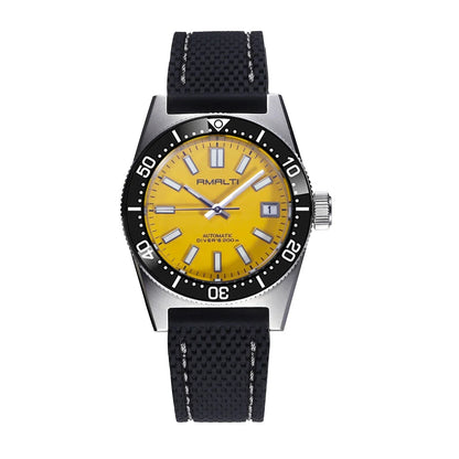 RMALTI 62MAS 40mm Watch Sunburst Dial Men's Watch Nh35 Automatic Mechanical Waterproof Blue Luminous Ceramic Bezel 200M