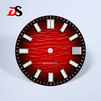28.5mm Gradient Wave Dial Blue Lume for NH35/NH38 Movement