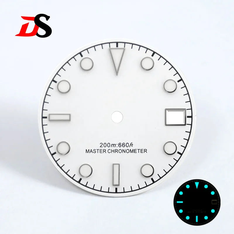 NH35 Sunburst Dial Tu-dor Red Blue Lume Date NH38 NH34 Movement Matte Dial