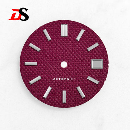 28.5mm Dial Texture Watch Faces No Lume Modified for Nh36 Nh35 Movement