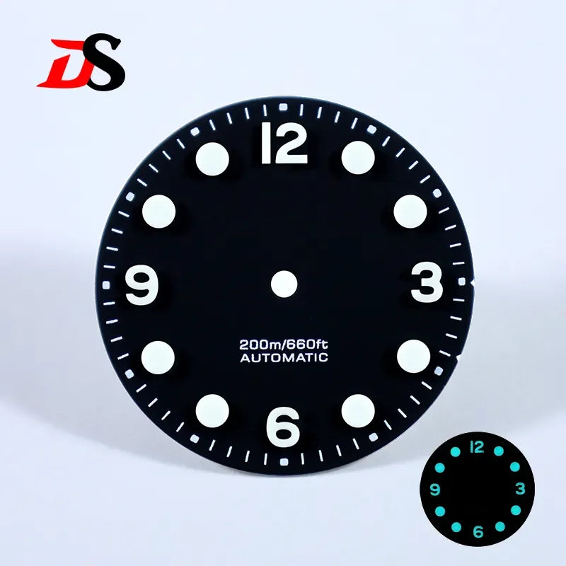 Retro 369 Number Dial 28.5mm Gradient Matte Dial BGW9 C3 Lume for NH35NH38 Movement No Date Dial