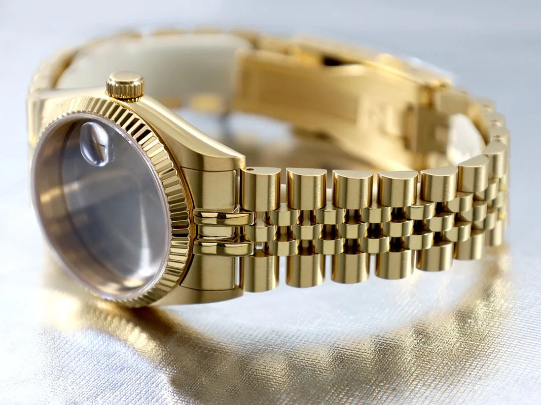 PVD Gold Rose gold 36mm Oyster Case Glass Sapphire AR Coating High Quality NH35/NH36