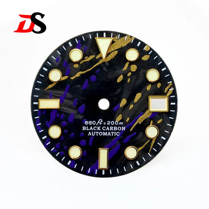 Colorful Graffiti Carbon Fiber Dial Color Ink SUB Blue Green Lume