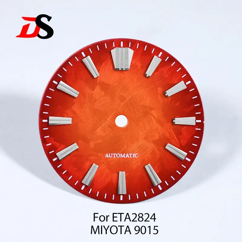 28.5MM GS Sakura Dial No Lume NH35/ETA2824/MIYOTA 9015 No Date