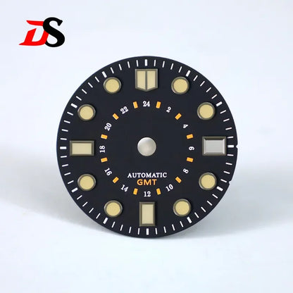 28.5mm Dial Spark Vintage Beige Green Lume NH34GMT NH35 Movement