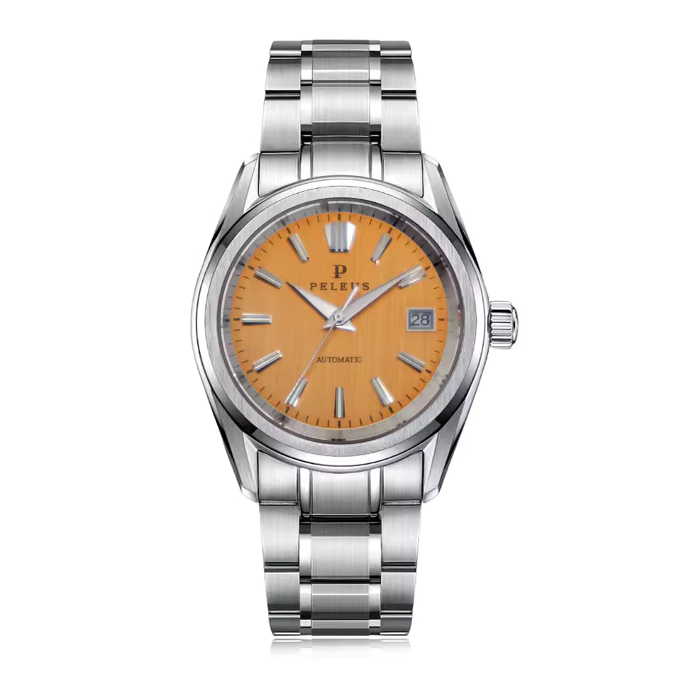 Straight Emery Cloth Texture Men's Watch Automatic Mechanical Business Watch Luxury Sapphire High-quality NH35 Movement Waterproof