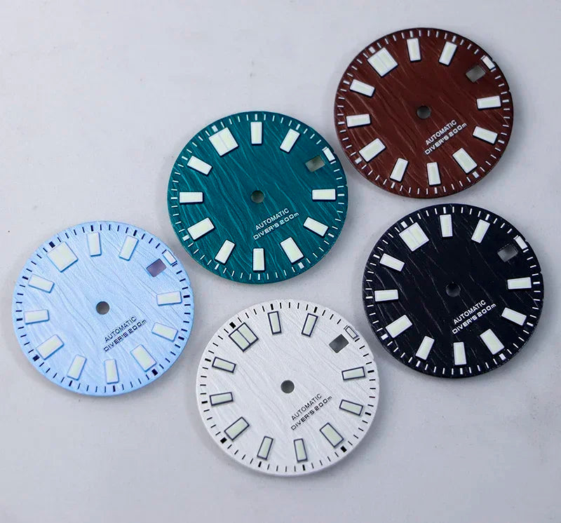 28.5mm Wave Birch Dial Green Lume NH35 Movement