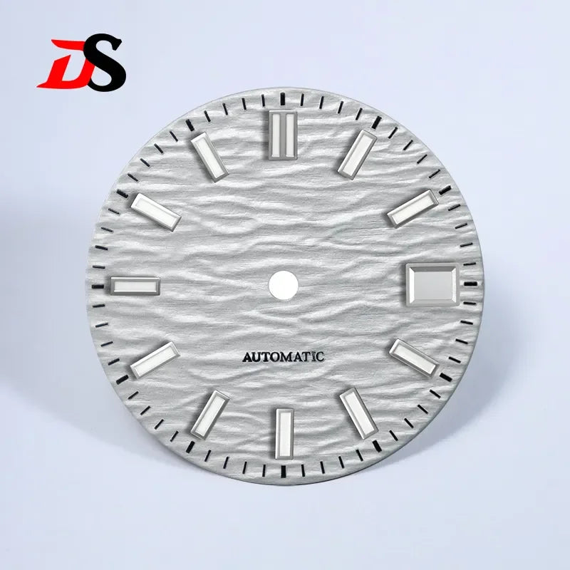 28.5mm Dial Gradient Wave Pattern Dial Blue Lume Date for NH35/NH38 Movement