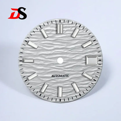 28.5mm Dial Gradient Wave Pattern Dial Blue Lume Date for NH35/NH38 Movement