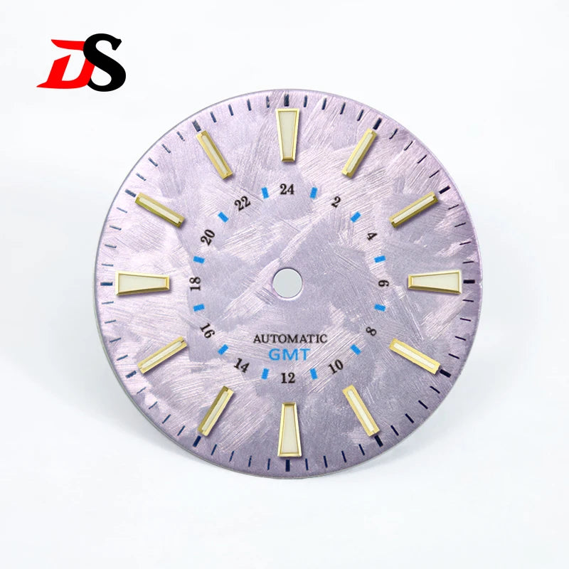 28.5mm Sakura Blue GMT Dial Blue Luminous NH34GMT Movement No Date