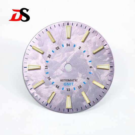 28.5mm Sakura Blue GMT Dial Blue Luminous NH34GMT Movement No Date